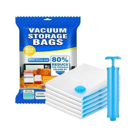Vacuum Storage Bags with Hand Pump (Set of 5)
