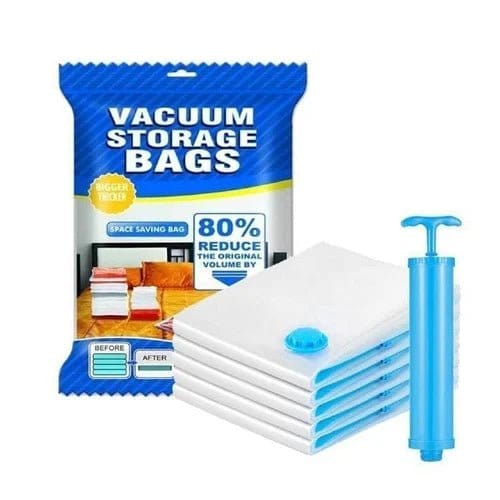 Vacuum Storage Bags with Hand Pump (Set of 5) - Image 1